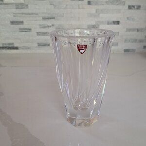 VTG 6" Sweden Crystal Vase Signed (Orrefors)